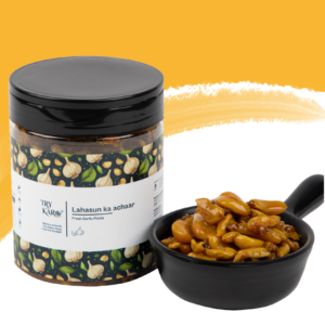 Lehsun ka Achaar | Garlic Pickle - Spicy (Mustard Oil)