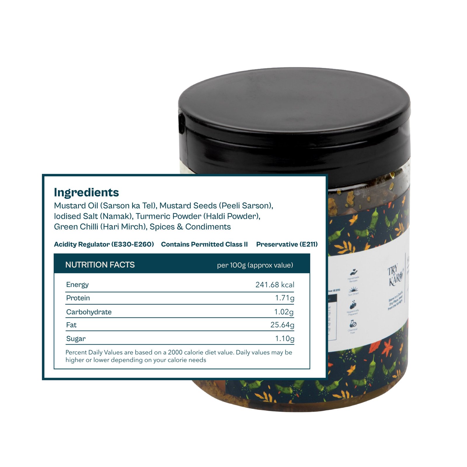 Haree Mirch ka Bharwa Achaar - Stuffed Green Chilli Pickle - Spicy (Mustard Oil) - Image 4