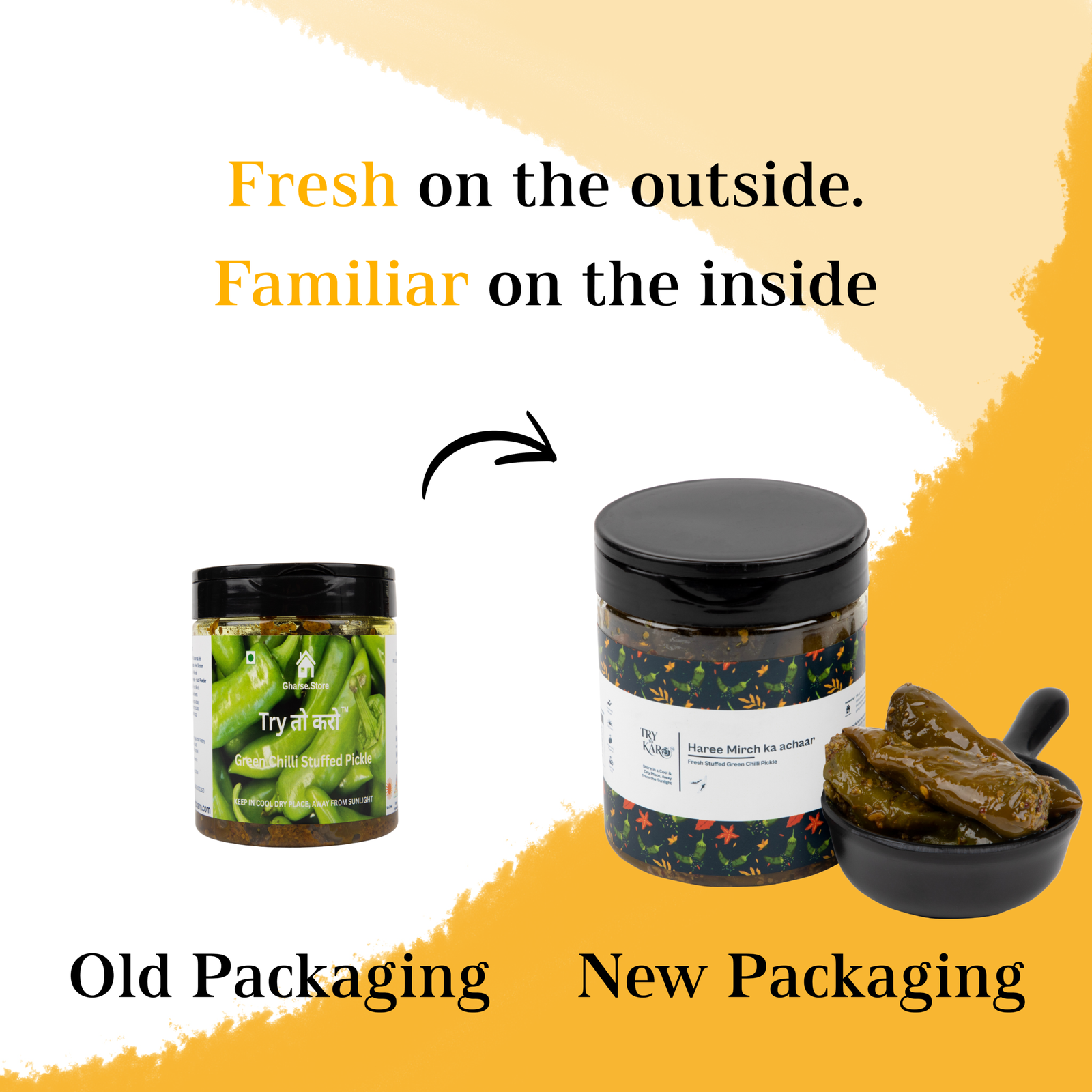 Haree Mirch ka Bharwa Achaar - Stuffed Green Chilli Pickle - Spicy (Mustard Oil) - Image 5